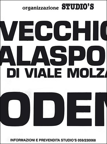 Concert Poster: Vecchio Palasport Di Viale Molza, Modena - 02.02.1988 (Clutching At Straws – Winter Of 1987/88)